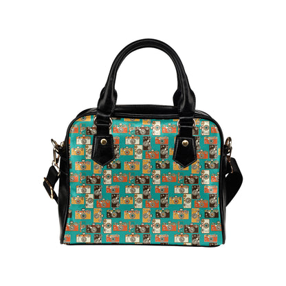 Camera Pattern Print Design 02 Shoulder Handbag