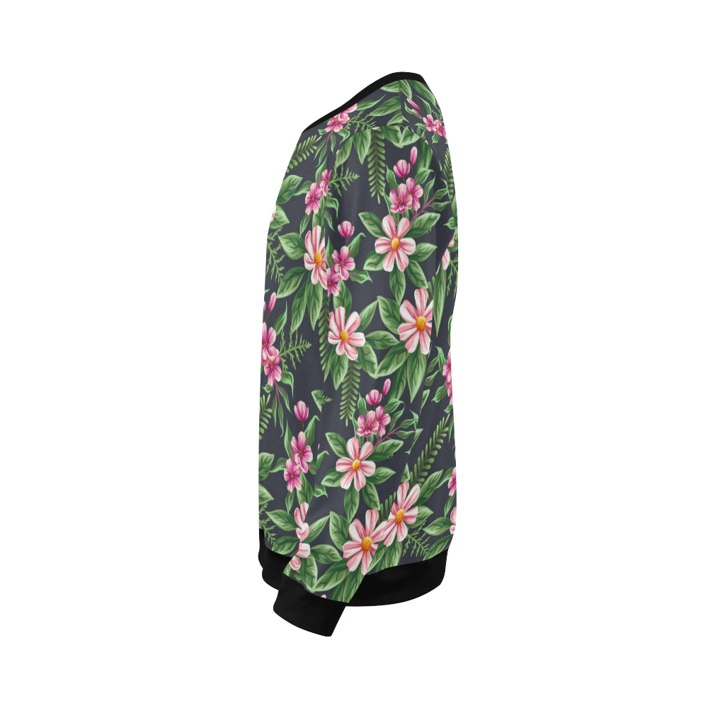 Summer Floral Pattern Print Design SF010 Men Long Sleeve Sweatshirt