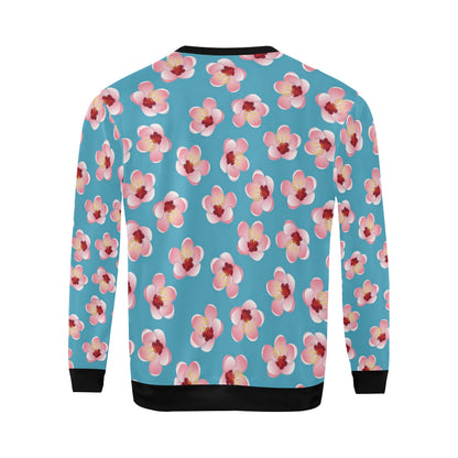 Cherry Blossom Pattern Print Design CB09 Men Long Sleeve Sweatshirt