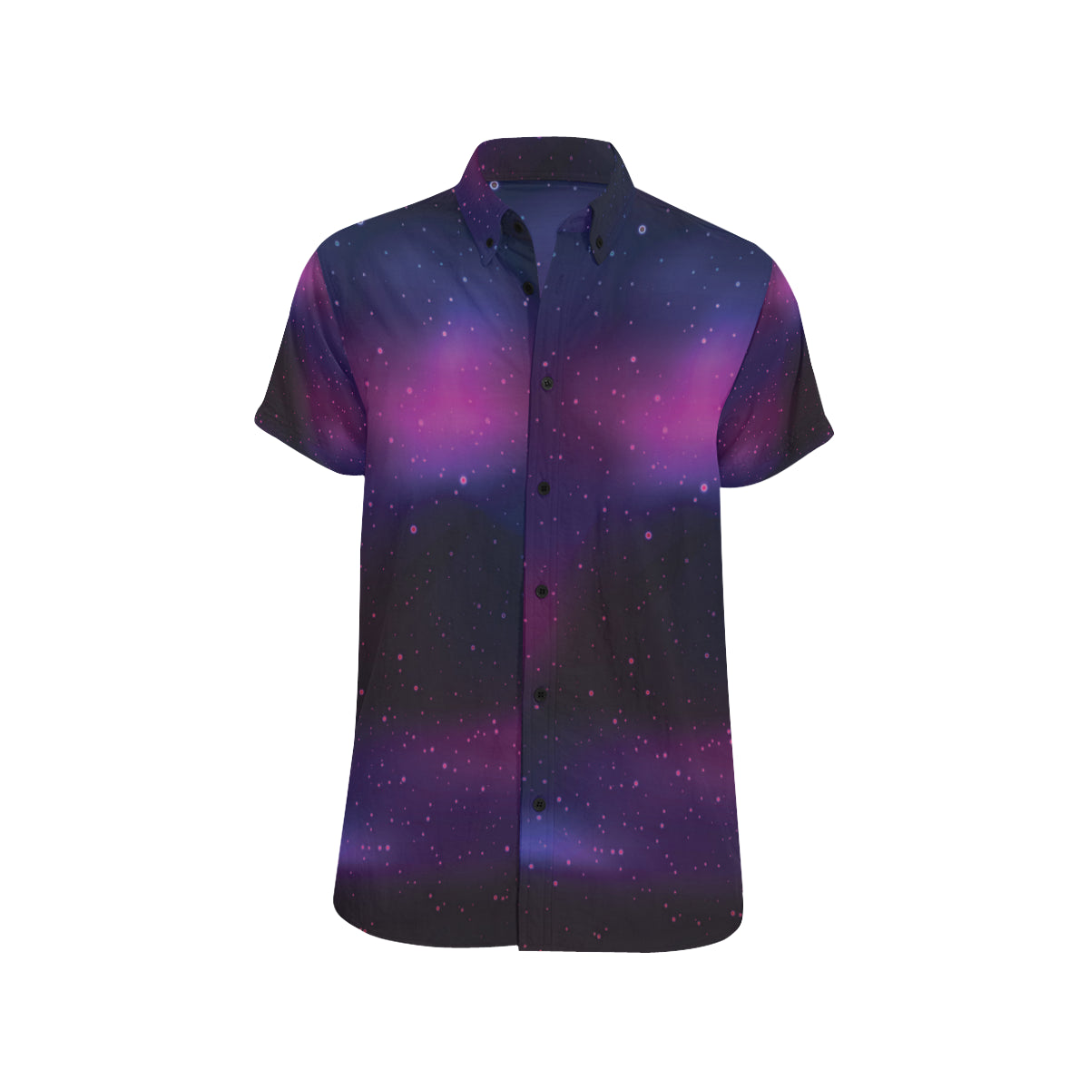 Night sky Pattern Print Design A04 Men's Short Sleeve Button Up Shirt