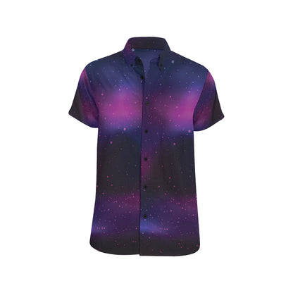 Night sky Pattern Print Design A04 Men's Short Sleeve Button Up Shirt