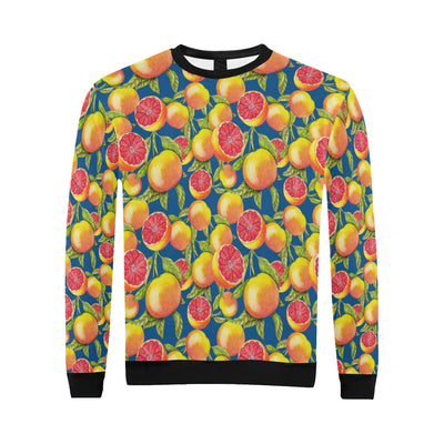 Grapefruit Pattern Print Design GF04 Men Long Sleeve Sweatshirt