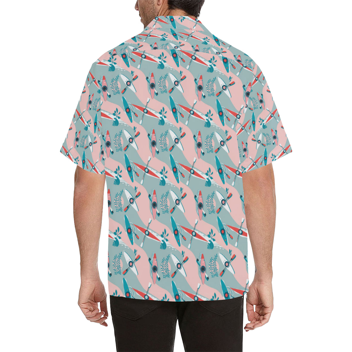 Kayak Pattern Print Design 05 Men's Hawaiian Shirt