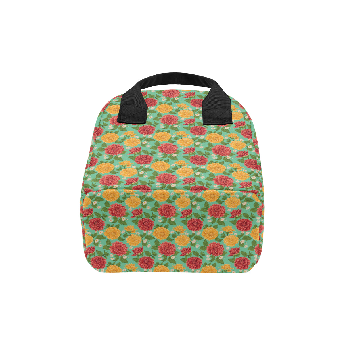Dahlia Pattern Print Design DH011 Insulated Lunch Bag