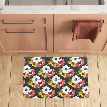 Anemone Pattern Print Design AM07 Kitchen Mat