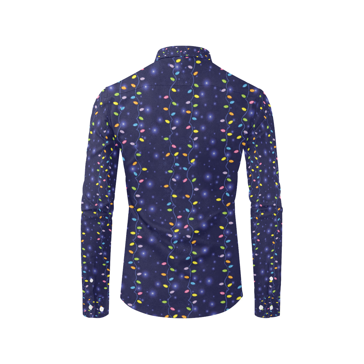 Christmas Light Pattern Print Design 03 Men's Long Sleeve Shirt