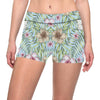 Tropical Flower Pattern Print Design TF05 Yoga Shorts