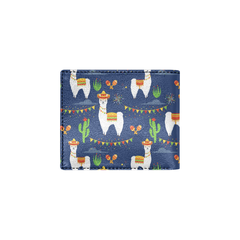 Llama Cactus Pattern Print Design 05 Men's ID Card Wallet