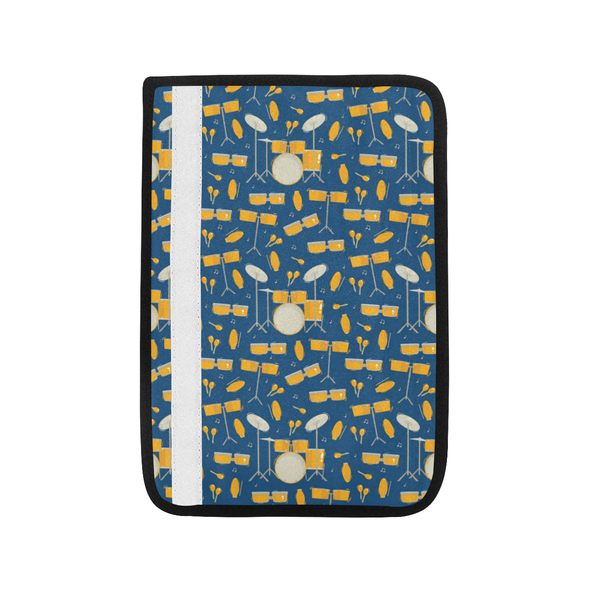 Drum Set Pattern Print Design 03 Car Seat Belt Cover