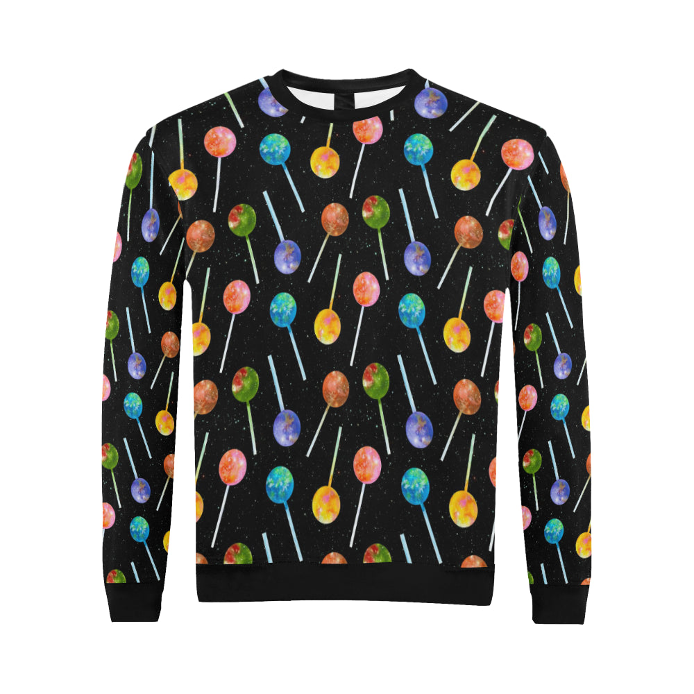 Lollipop Pattern Print Design LL04 Men Long Sleeve Sweatshirt