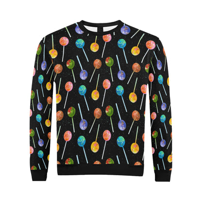 Lollipop Pattern Print Design LL04 Men Long Sleeve Sweatshirt