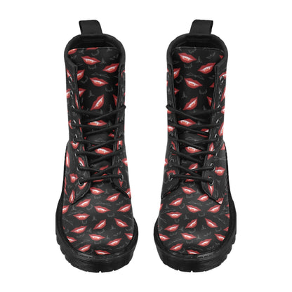 Vampire Lips Print Design LKS301 Women's Boots