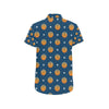 Basketball Star Print Pattern Men's Short Sleeve Button Up Shirt