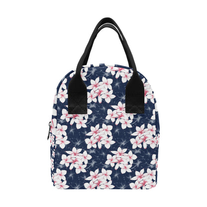 Plumeria Pattern Print Design PM017 Insulated Lunch Bag