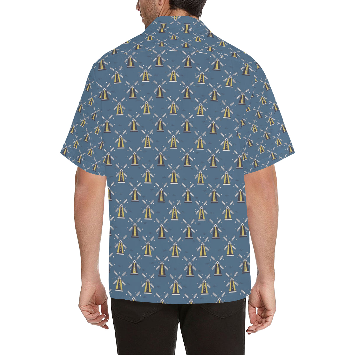 Windmill Pattern Print Design 03 Men's Hawaiian Shirt