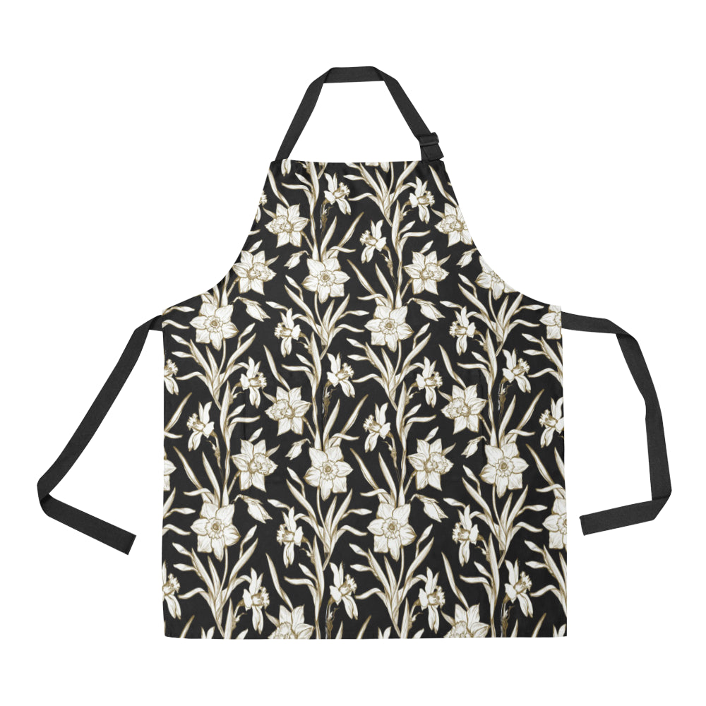 Daffodils Pattern Print Design DF06 Apron with Pocket