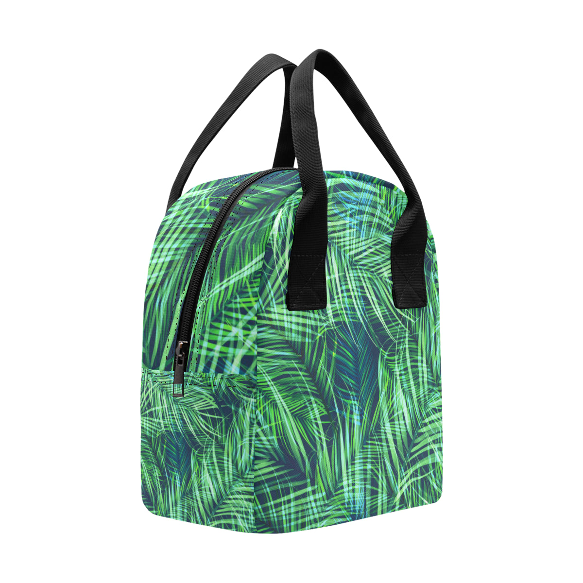 Palm Leaves Pattern Print Design PL02 Insulated Lunch Bag