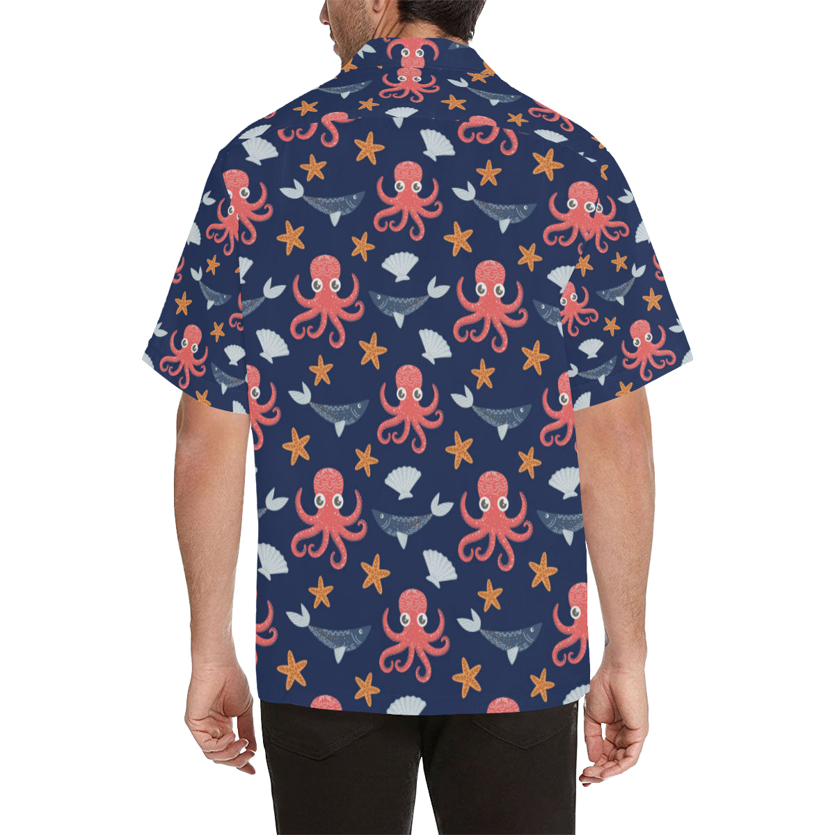 Octopus Pattern Print Design A04 Men's Hawaiian Shirt