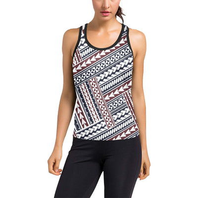 Polynesian Tribal line Women's Racerback Tank Top