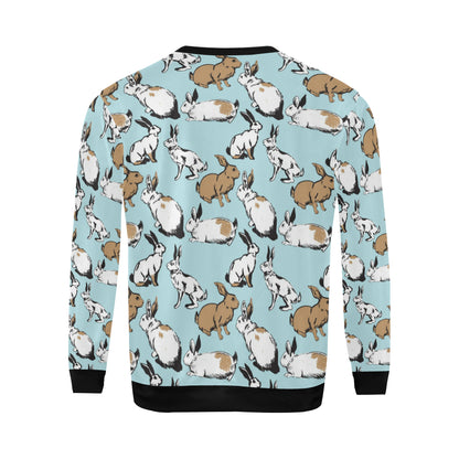 Rabbit Pattern Print Design RB018 Men Long Sleeve Sweatshirt