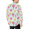 Lily Pattern Print Design LY010 Men's Long Sleeve Shirt