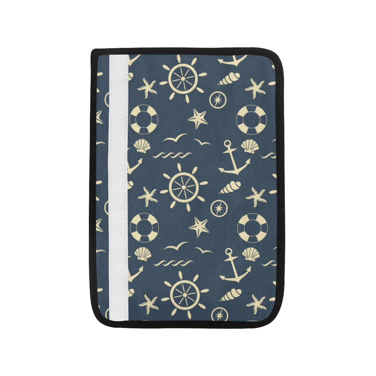 Nautical Pattern Print Design A01 Car Seat Belt Cover