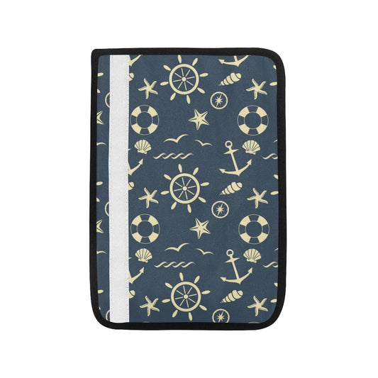 Nautical Pattern Print Design A01 Car Seat Belt Cover