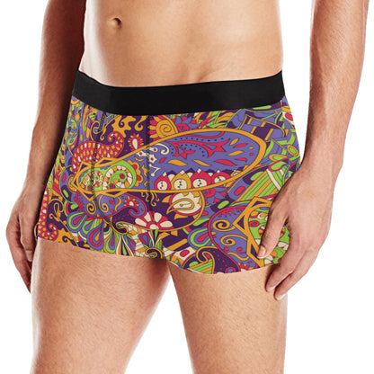 Funky Retro Pattern Print Design A04 Men's Boxer Briefs