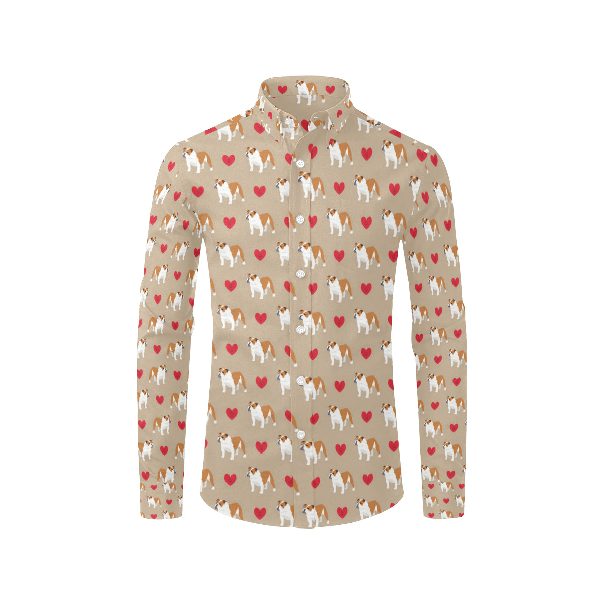 Bulldogs Pattern Print Design 02 Men's Long Sleeve Shirt