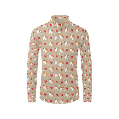 Bulldogs Pattern Print Design 02 Men's Long Sleeve Shirt