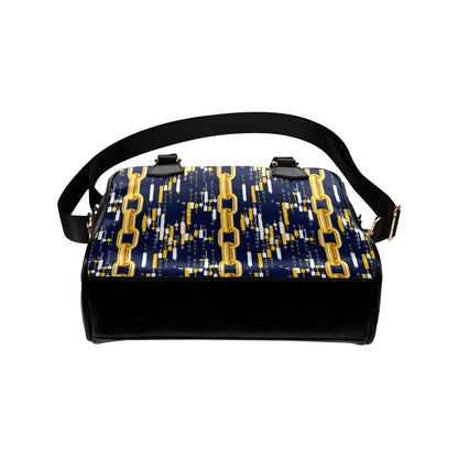 Cryptocurrency Chain Pattern Print Design 03 Shoulder Handbag