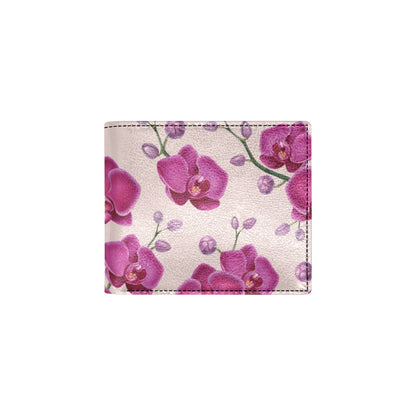 Orchid Pattern Print Design A02 Men's ID Card Wallet