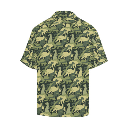 Camouflage Dinosaur Pattern Print Design 03 Men's Hawaiian Shirt