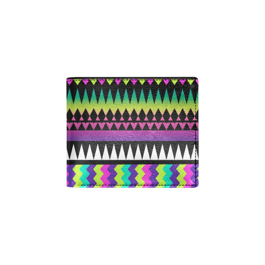 Animal Skin Aztec Rainbow Men's ID Card Wallet
