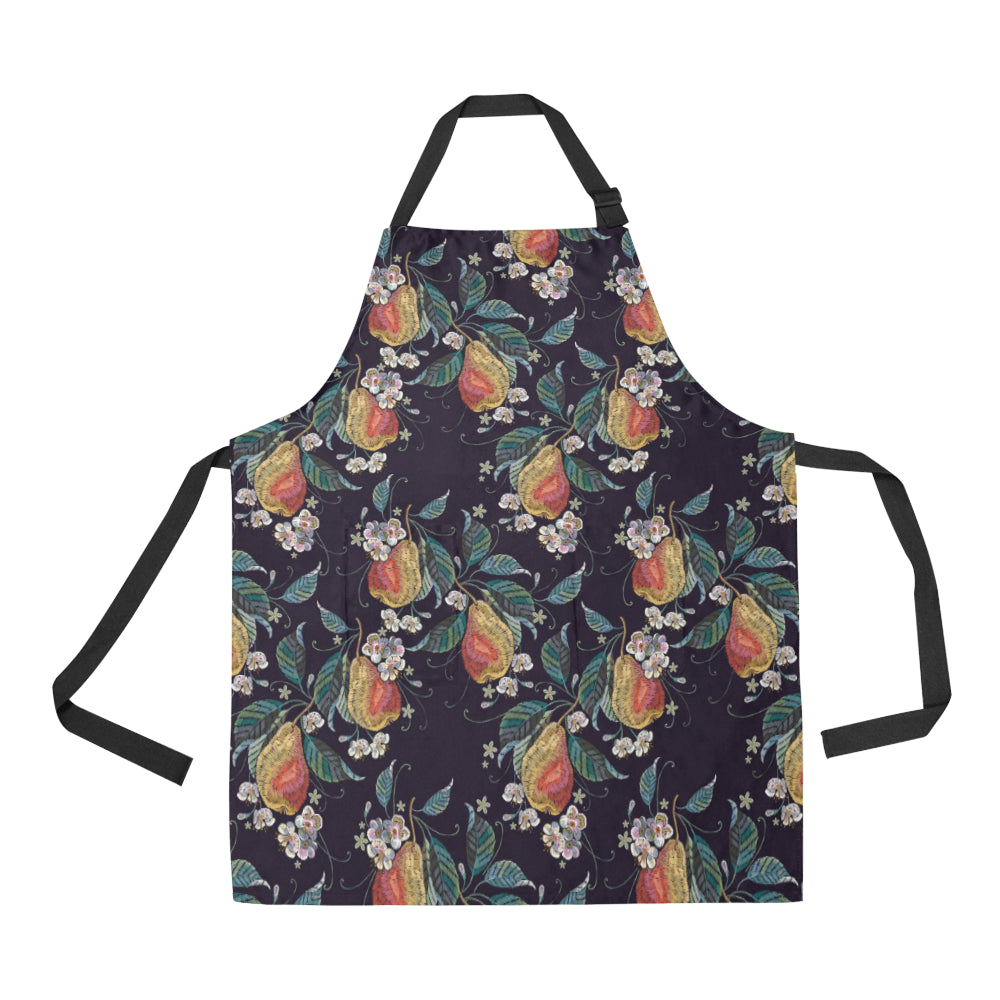 Pear Pattern Print Design PE02 Apron with Pocket