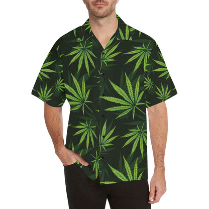 Pot Leaf Pattern Print Design A03 Men's Hawaiian Shirt