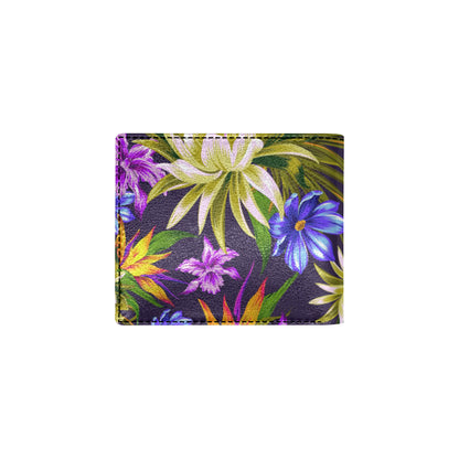 Water Lily Pattern Print Design WL08 Men's ID Card Wallet