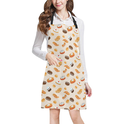 Biscuit Pattern Print Design 01 Apron with Pocket