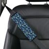 Peacock Feather Blue Design Print Car Seat Belt Cover