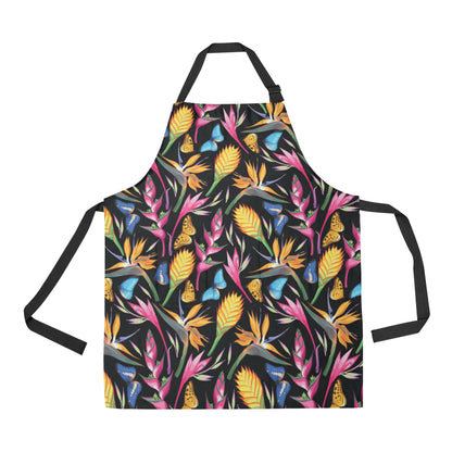 Tropical Flower Pattern Print Design TF016 Apron with Pocket