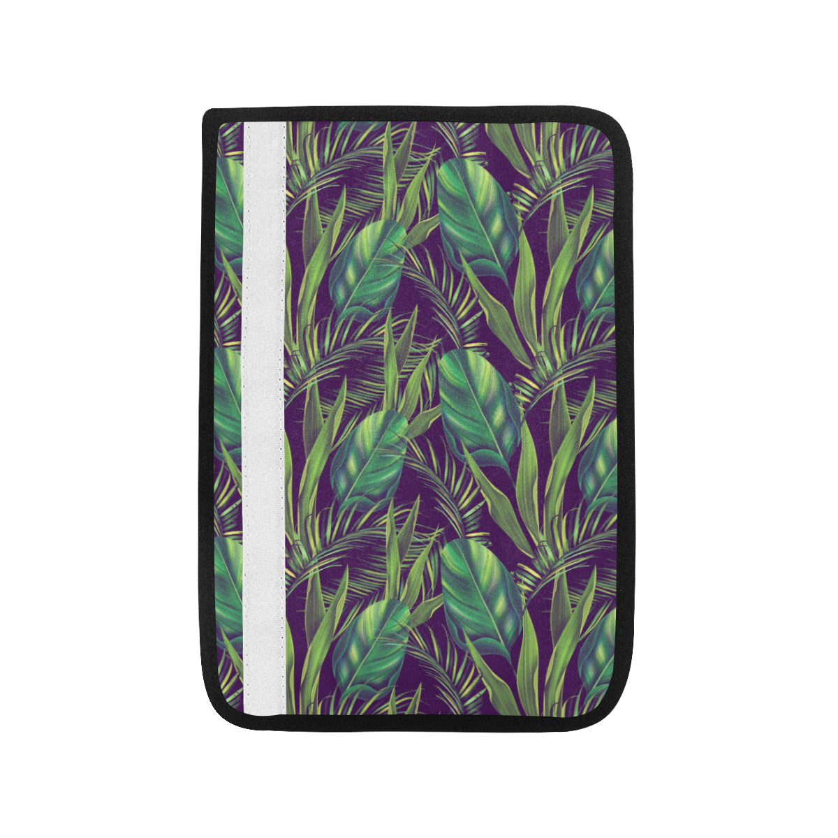 Palm Leaves Pattern Print Design PL03 Car Seat Belt Cover