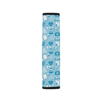 Medical Pattern Print Design 05 Car Seat Belt Cover