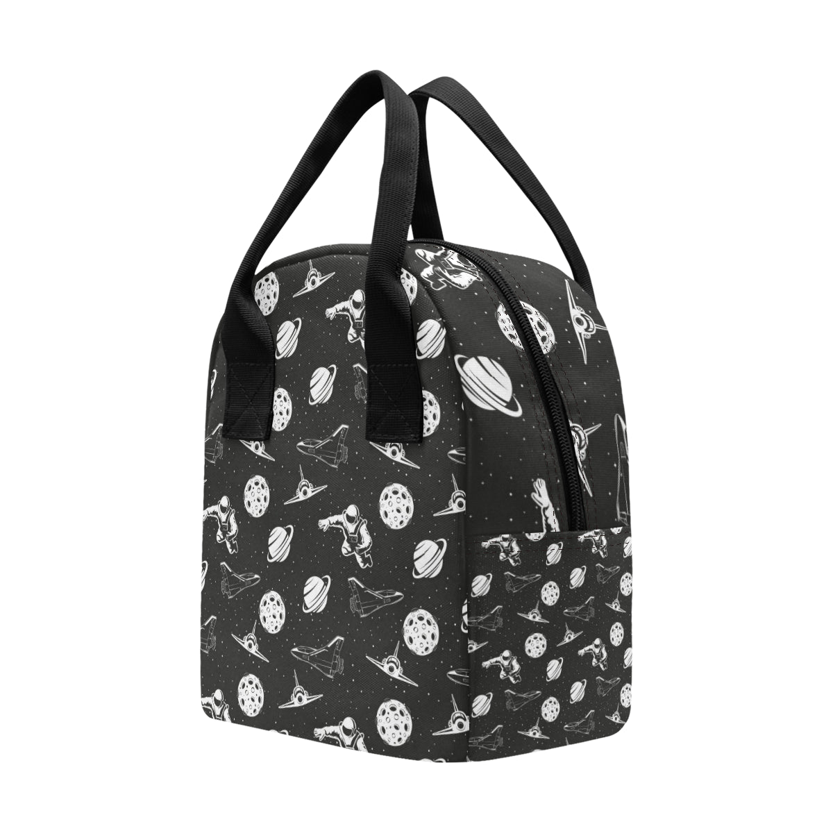 Space Astronauts Print Insulated Lunch Bag