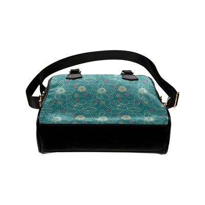 Lotus Pattern Print Design 01 Shoulder Handbag