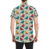 Birds Pattern Print Design 04 Men's Short Sleeve Button Up Shirt