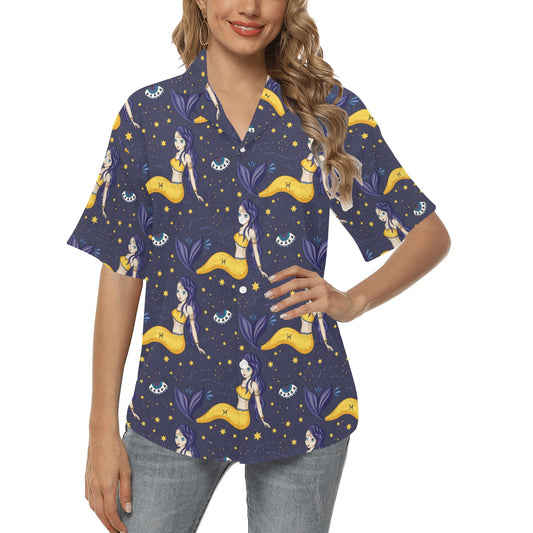 Pisces Pattern Print Design A04 Women's Hawaiian Shirt