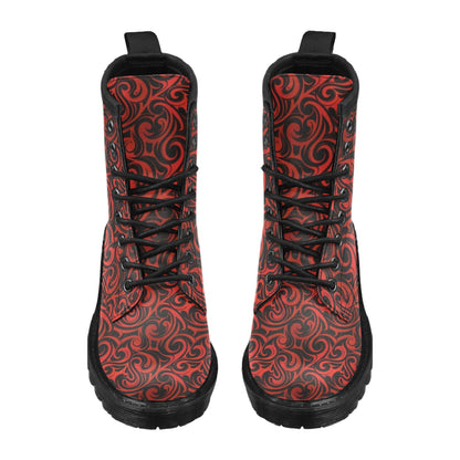 Maori Red Black Themed Design Women's Boots
