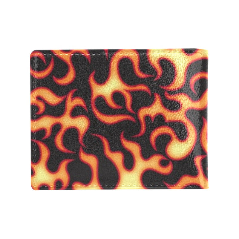 Flame Fire Themed Print Men's ID Card Wallet