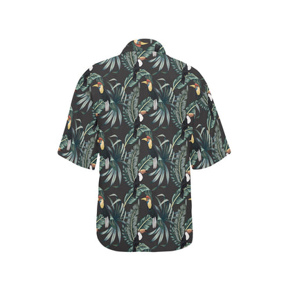 Rainforest Pattern Print Design RF06 Women's Hawaiian Shirt