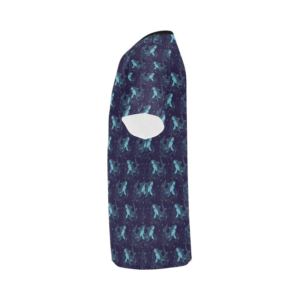 Shark Print Design LKS306 Men's All Over Print T-shirt